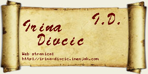 Irina Divčić vizit kartica